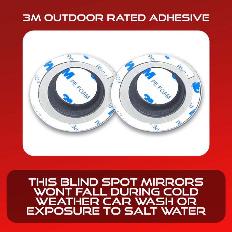 Utopicar 2.5" Unique Convex Blind Spot Side: Rear View - Truck And Car Rearview Mirror - Automotive Exterior Blindspot Accessories For Men & Women - Auto Parts (2pack) - Image 5